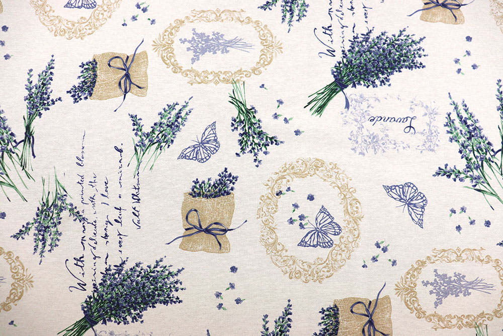 Überbreiter Dekostoff mit romantischem Lavendel-Design - ein Hingucker für große Projekte! Sp161005 Dekostoff Lavendel S4 Blumen, Früchte, Pflanzen - 280 cm Dekostoffe Dekostoff - Lavendel-Romantik - 280 cm