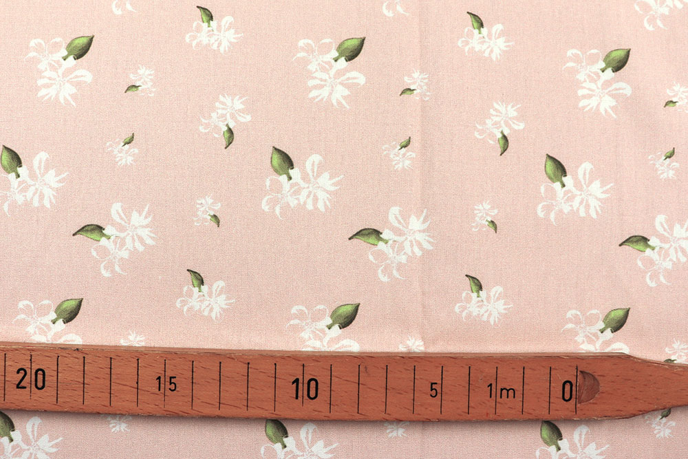 Reine Baumwolle in feiner Qualität, mit einem schönen Blumenmotiv, das sich toll kombinieren lässt Sp165043 Baumwollstoff Blumen S4 Blusenstoffe Baumwollstoff - Weiße Blümchen - Rosa