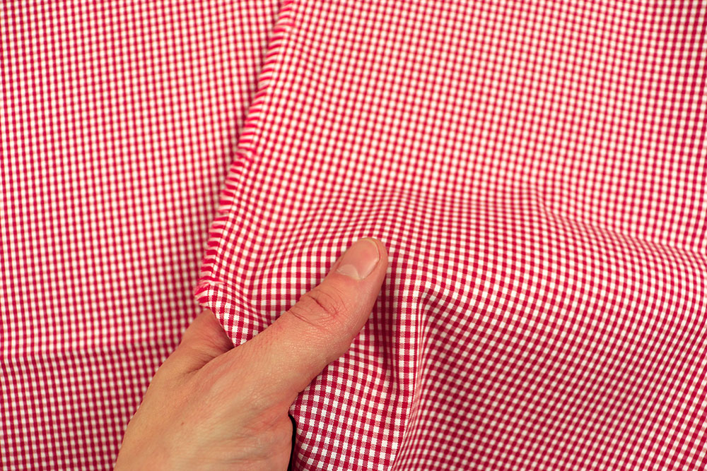 Durchgewebter Stoff, wunderschöne Qualität mit klassischem Vichy-Design Sp167012 Vichy Karo Rot S4 Blusenstoffe Vichy Karo Mini - Rot