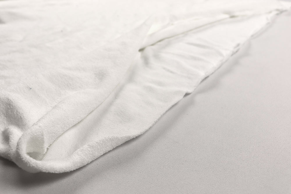 Schlauchware als weißer Frottee, super stretchig und schön weich! Sp167023 Frottee Schlauch Hand Kinderstoffe Frottee-Stretch-Schlauch - Weiß