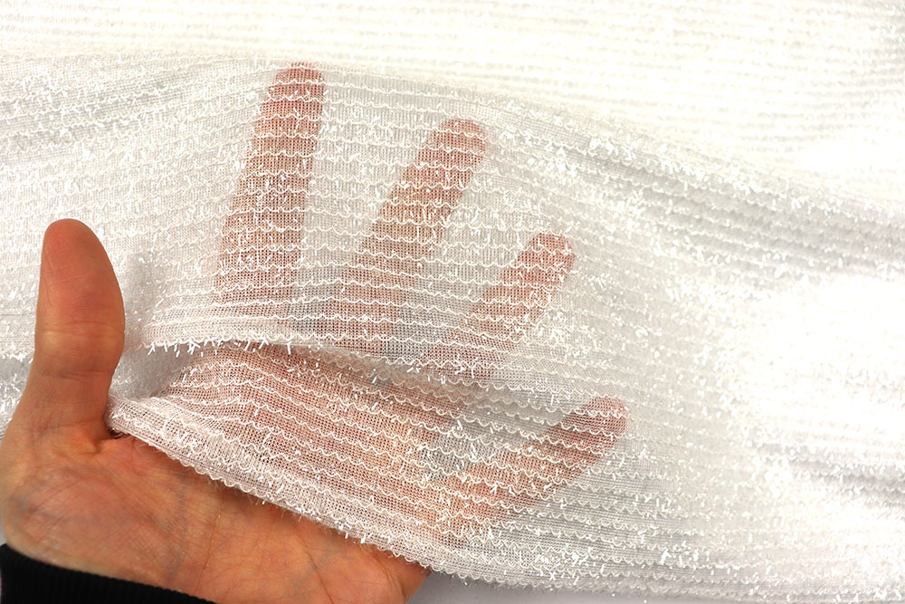 Der pure Glitzertraum - dieser Lurex ist ein Alleskönner zum kleinen Preis! Sp168005 Lurex Weiss Tüll + Spitze Lurex-Tüll - Glamour - Weiß