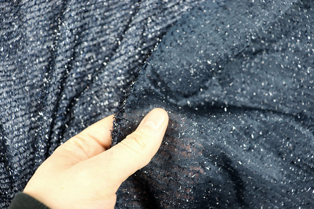 Der pure Glitzertraum - dieser Lurex ist ein Alleskönner zum kleinen Preis! Sp168006 Lurex Nachtblau Tüll + Spitze Lurex-Tüll - Glamour - Nachtblau