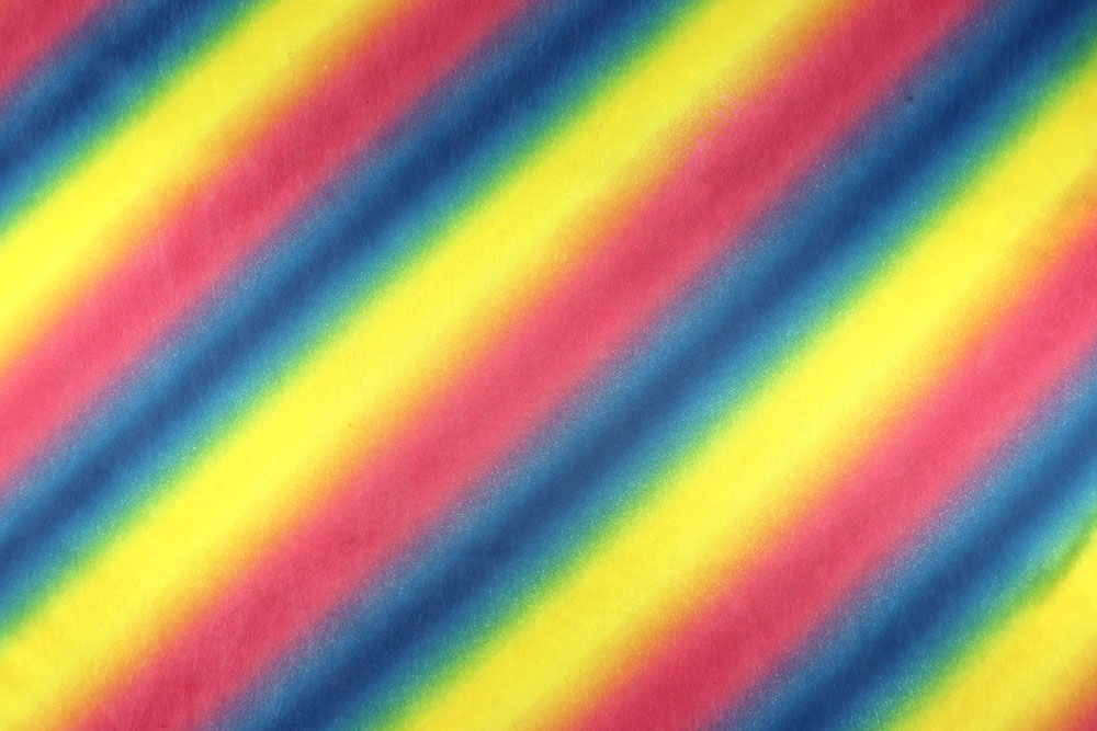 Dehnbarer, knallbunter Stoff für Kostüme, Deko und mehr - B-Ware zum Top-Preis! Sp168013 Stretch Stoff Regenbogen Sonderposten NEU Kostümstoff - Rainbow - B-Ware