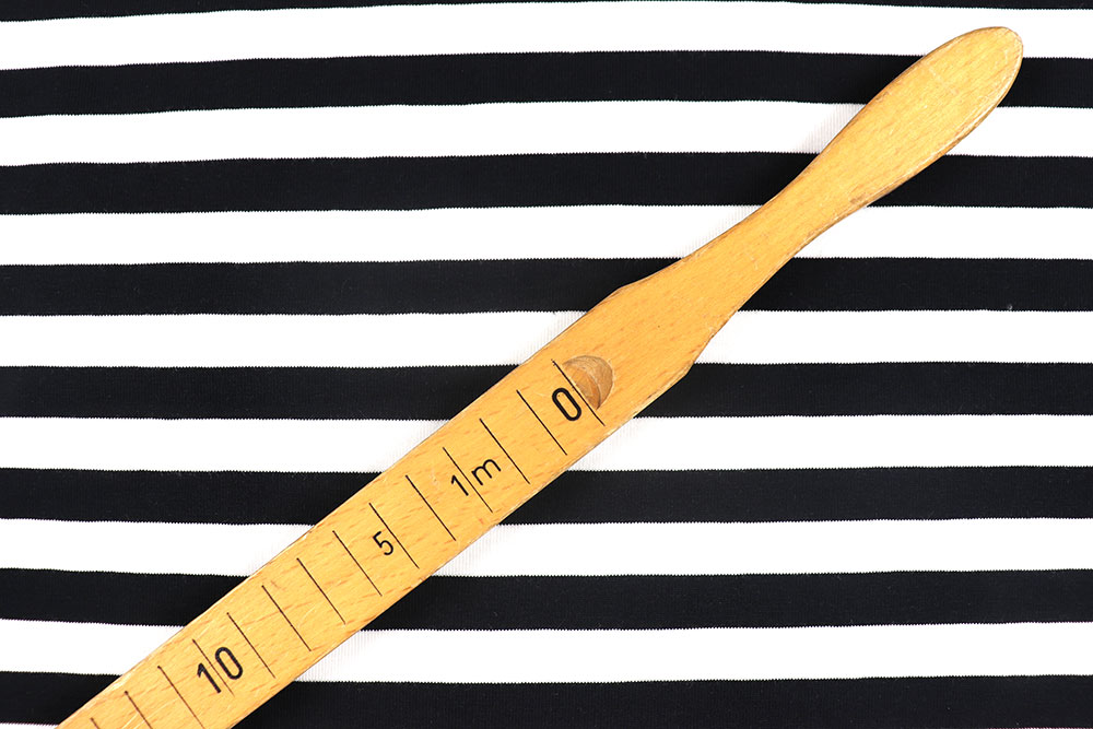 Zeitloser Jersey mit klassischem Querstreifenmuster Sp168026 Jersey Ringel S4 Streifen u. Ringel Baumwoll-Ringeljersey - Schwarz/Weiß