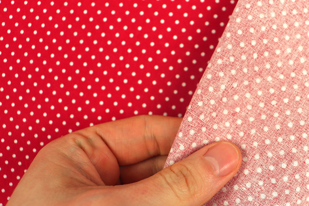Reine Baumwolle mit klassischem Pünktchen-Print Sp170011 Baumwollstoff Punkte Rot S4 Patchworkstoffe Meterware Baumwollstoff Renforcé - Punkte - Rot/Weiß