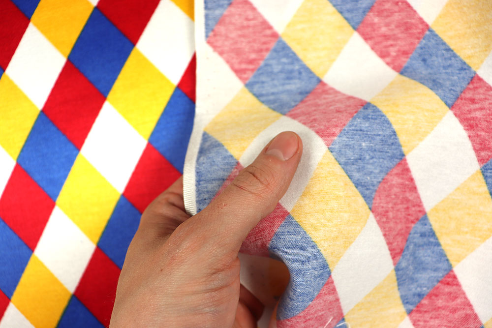 Knallbunter, herrlich geschmeidiger Stoff für Kostüme, Deko und mehr Sp174012 Baumwoll Viskose Satin Rauten S4 Juni Baumwoll-Viskose-Satin - Bunte Rauten