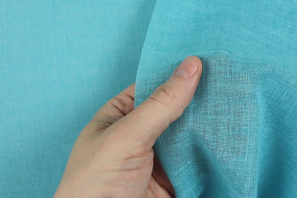 Baumwollmix im Leinenlook für gemütliche Gardinen mit Stil! Sp174044 Gardinenstoff Tuerkis Gardinen transparent Gardinenstoff in Leinenoptik - Türkis
