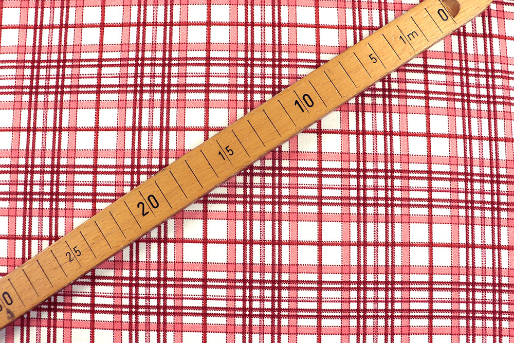 Karierter Deko-Satin für Gardinen, Bettwäsche und vieles mehr - überbreite Ware zum Spitzenpreis! Sp177003 Dekostoff Karo S4 Bettwäsche-Stoffe Dekostoff - Karo Red - 280 cm