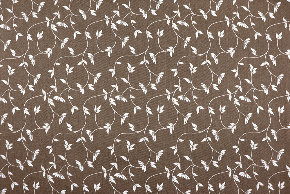 Floral gemusterter Deko-Satin für Gardinen, Bettwäsche und vieles mehr - überbreite Ware zum Spitzenpreis! Sp177007 Dekostoff Ranken S4 Bettwäsche-Stoffe Dekostoff - Ranken Brown - 280 cm