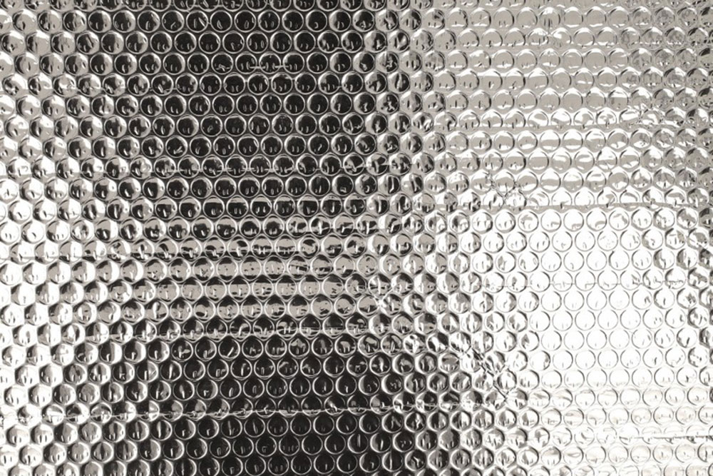Doppelseitiges wärmeisolierendes Gewebe - ein Allrounder, der gegen extreme Temperaturen hilft! Tg1278 Thermo Folie Aluminium Isolierung / Wärmeschutz Thermofolie - Doubleface