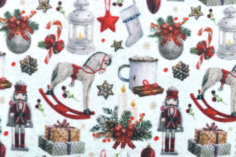 Filzig, Festlich, Fabelhaft - dieser Stoff ist der ultimative Weihnachtsfilz! Wn5297 Weihnachts Filz Spielzeug S4 Filz Weihnachts-Filz - Christmas Gifts
