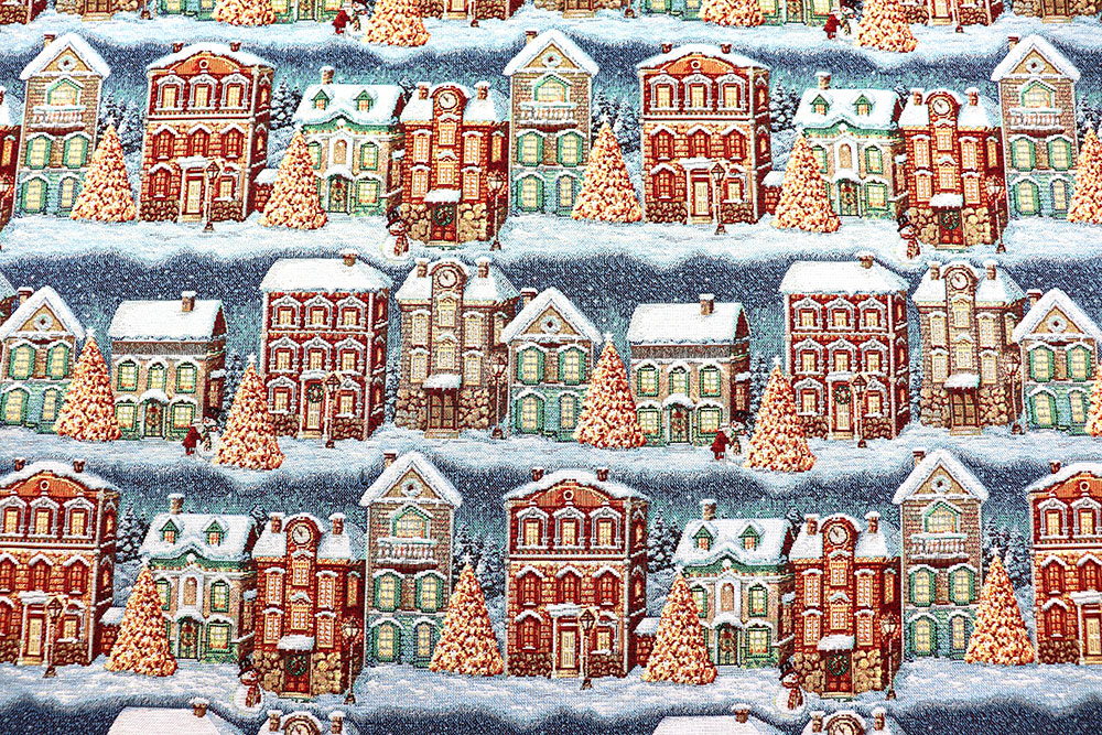 Wintermagie für Ihre Kissen, Taschen, Polster und viele andere Ideen, die in der Weihnachtszeit für Staunen sorgen sollen Wn5332 Gobelin Winterhaus Weihnachten sonstige Gobelin - Im Weihnachtsdorf