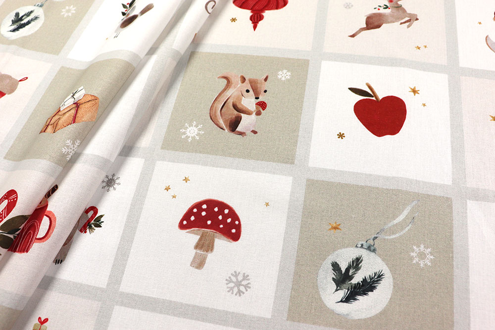 Festlicher Digitaldruck auf Baumwolle - quasi ein Adventskalender auf Stoff - entdecken Sie jeden Tag etwas Neues! Wn5353 Weihnachtsstoff Karo S4 Weihnachten Bekleidungsstoff Weihnachtsstoff Baumwolle - Christmas Wonder
