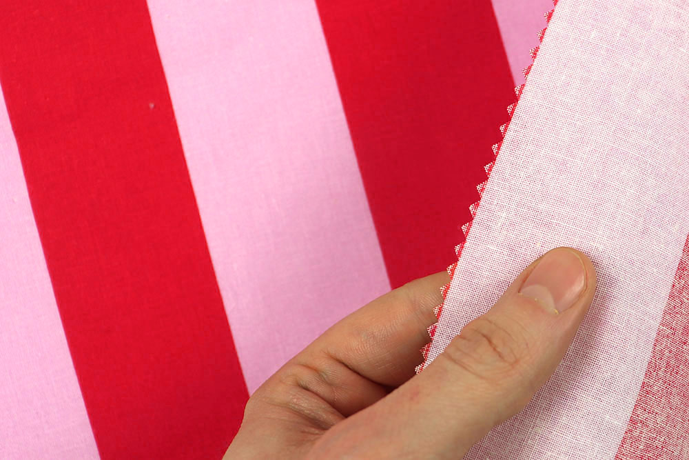 Bicolor-Baumwolle im sommerlichen Gewand - fröhlich-gestreifte Ware für Deko, Kleidung und mehr! Baumwollstoff Blockstreifen Rosa Rot S4 Baumwolle Streifen Baumwollstoff Blockstreifen - Rosa/Rot