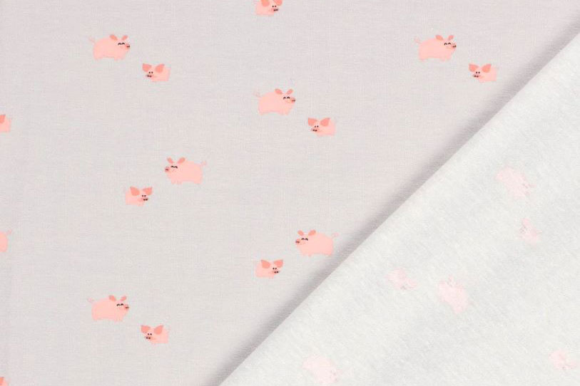 Schwein gehabt! Sie haben den süßesten Schweinejersey überhaupt entdeckt - jetzt zum Top-Preis ordern! Bk7497 Jersey Schweine Tiere Baumwolljersey - Schweinchen