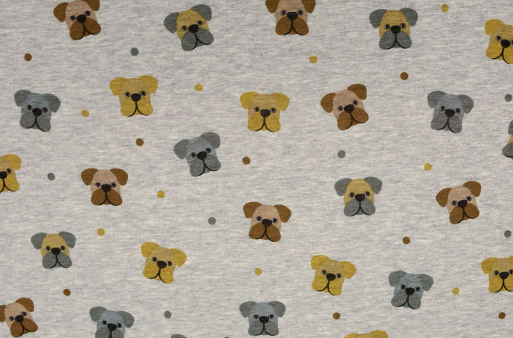 Alpenfleece mit Herz – für kleine Lieblingsstücke zum Kuscheln und Wohlfühlen! Bk7648 Alpenfleece Hunde Gesichter Sweatshirt Stoffe Alpenfleece - Dog Faces
