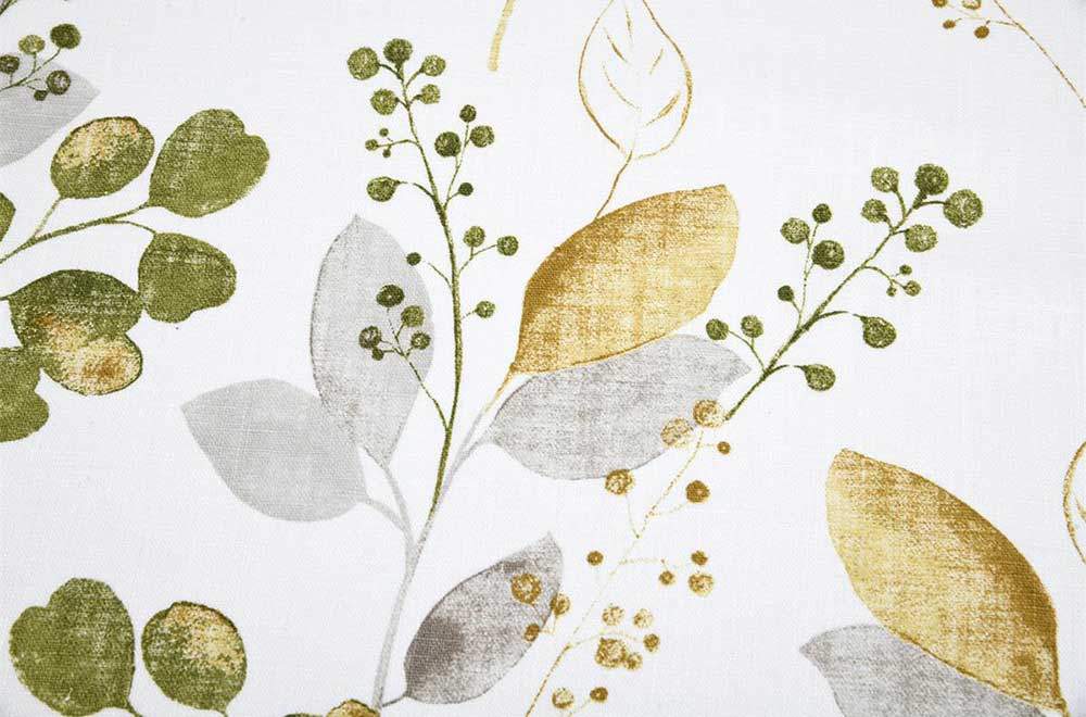 Ramie-Baumwoll-Gemisch mit zartem Eukalyptus-Motiv in Grün Bk7711 Ramie Stoff Beige Eukalyptus 4 Blusenstoffe Ramie-Stoff -  Eukalyptus - Grün