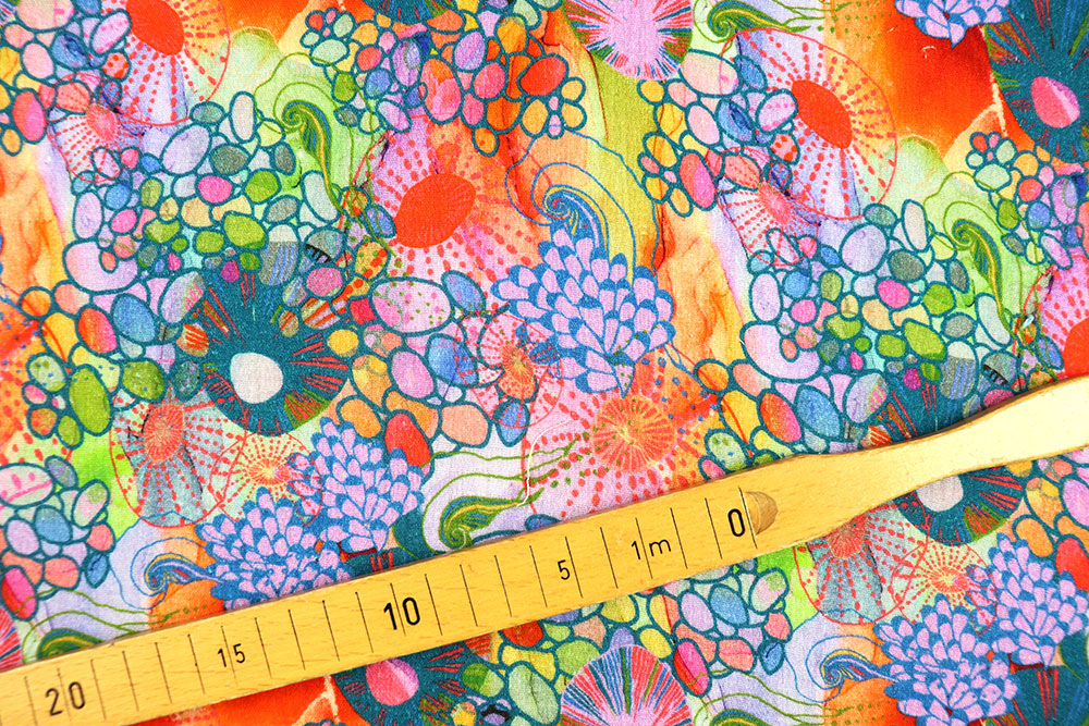 Farbenfrohes Muster auf luftigem Musselin – der perfekte Stoff für fröhliche Designs! Bk7779 Musselin Bunt S4 Baumwolle sonstige Musselin - Abstract Flowers