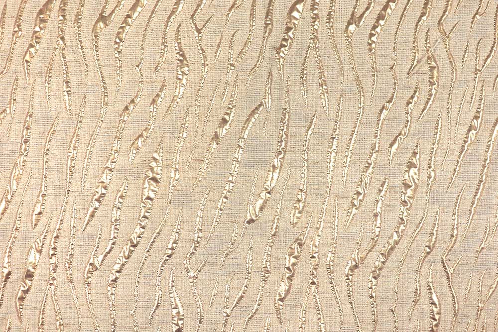 Glänzender Lurex-Jacquardstoff mit Recycling-Anteil und Leinenfasern - Premiumware mit edlem Anstrich! Bk7973 Brokat Leinen Zebra S4 Mai Brokat Leinen - Zebra