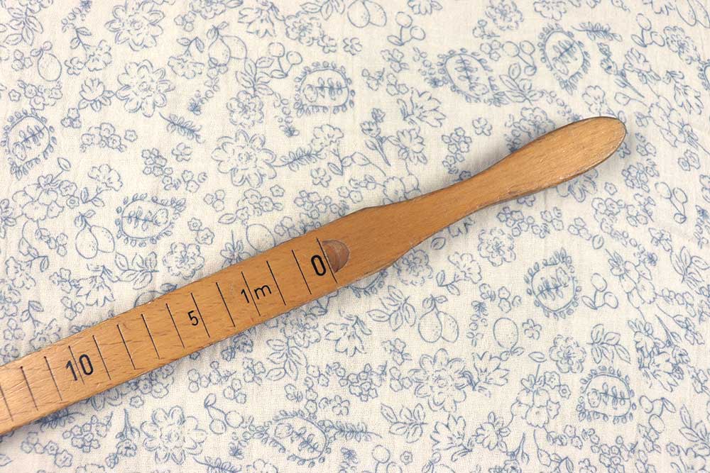 Überbreiter Musselin im Toile-de-Jouy-Stil - ideal für Decken, Bettwäsche und stilvolle Kleidungsstücke Bk7984 Musselin Frucht Toile de Jouy Musselin - Toile Floral - 250 cm