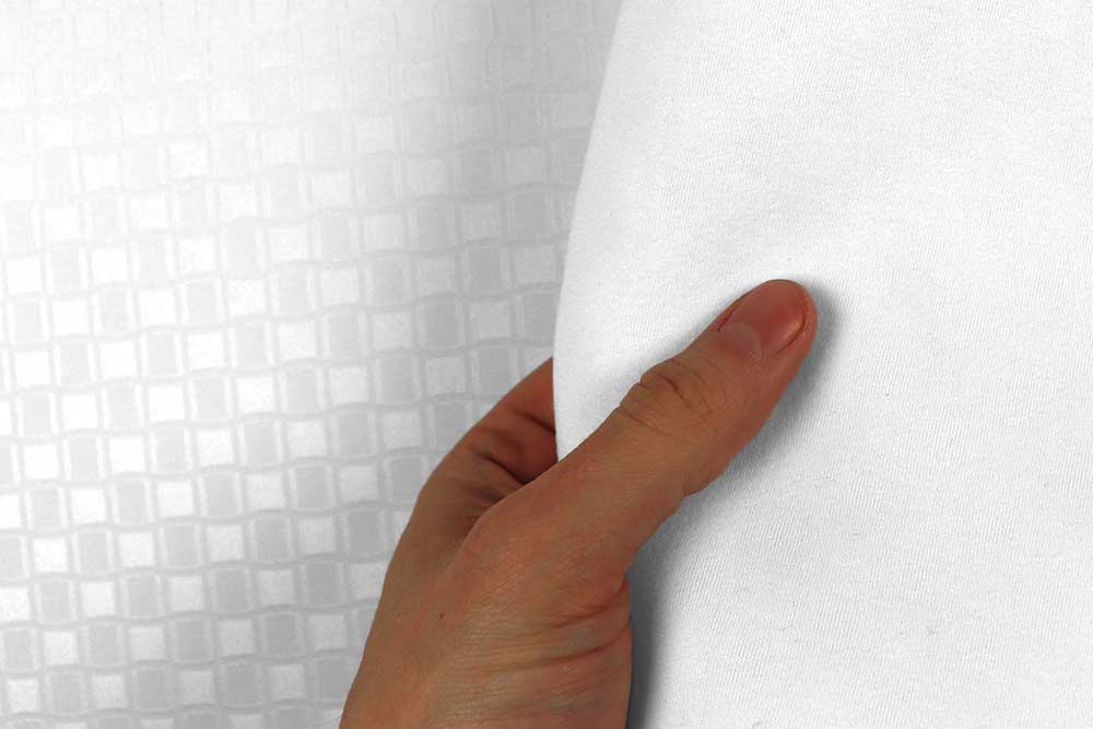 3 mm dickes Abstandsgewirke im Neoprenstil - Premiumware für kreative Köpfe Bk8011 Spacer Weiss Karo S4 Sonstige technische Gewebe Spacer Fabric - Karo - Weiß