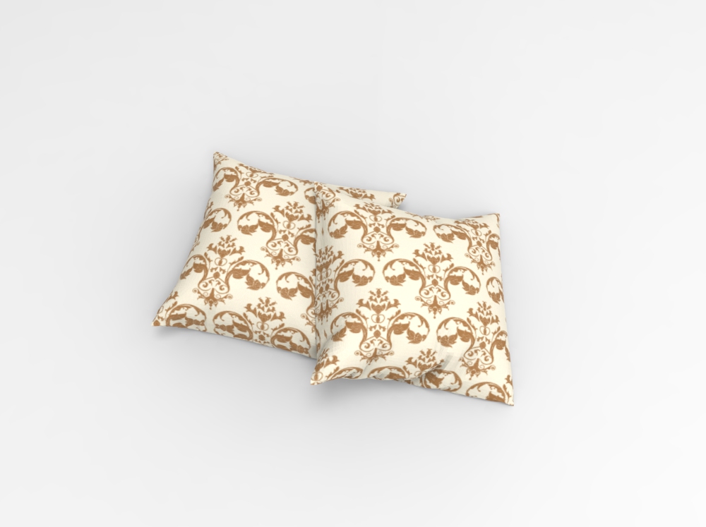 Edler Barock-Blackout in schön klassischen Farbgebungen 100891 Blackout Stoff Barock Klassik Creme Braun Blackout / Verdunkelung Blackout - Louis Philippe Klassik Creme/Braun