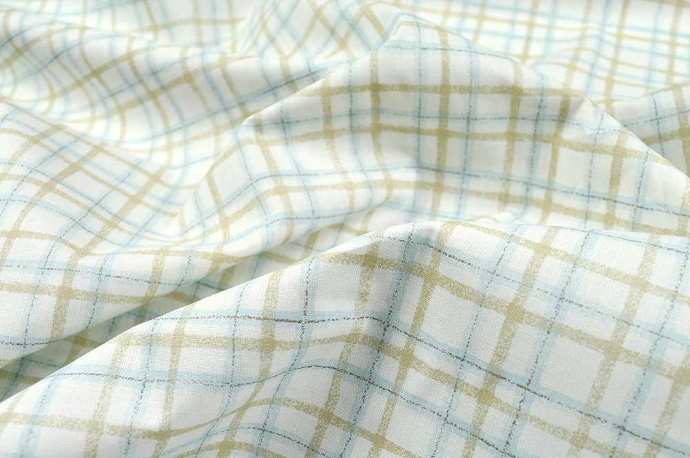 Überbreiter Baumwollstoff mit Karomuster in gemütlicher Farbkombination - die super feine Perkal-Qualität wird Sie aus den Socken hauen! Co6509 Baumwollstoff Ueberbreit Karo Hellblau S4 Bettwäsche-Stoffe Bettwäsche-Stoff - Karo - 290 cm - Hellblau/Beige