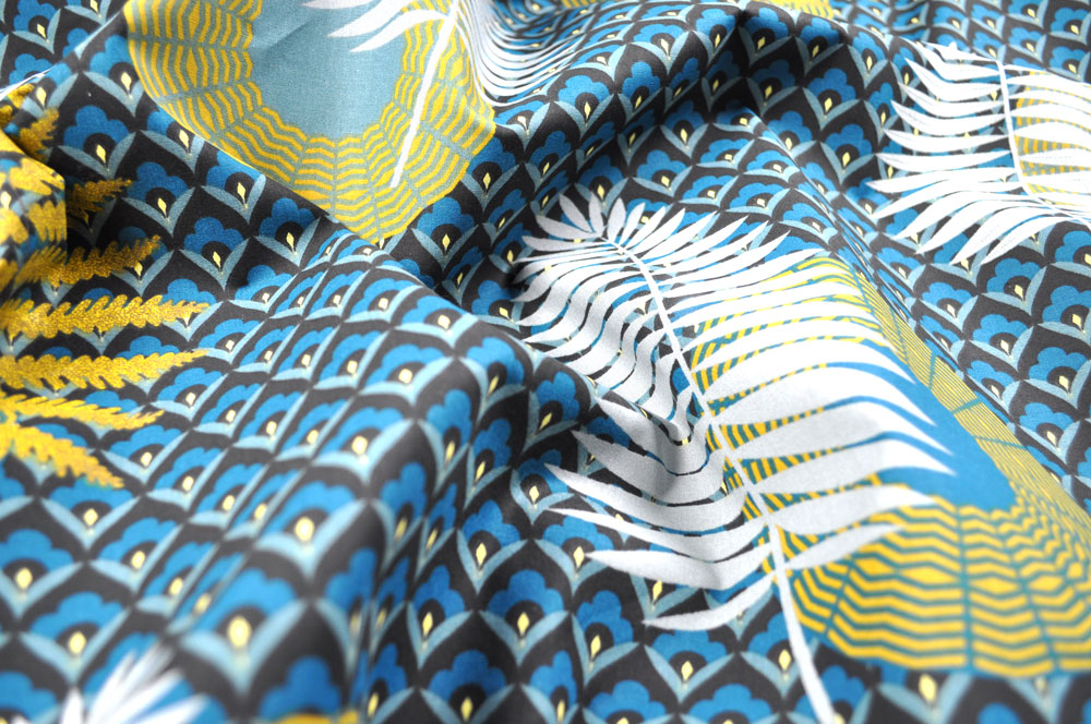Hochwertiger Stoff aus reiner Baumwolle und mit einem natürlichem Warengriff - ideal für Dekorationen und Heimtextilien  Co6514 Baumwollstoff Bltter S4y Patchworkstoffe Meterware Baumwollstoff - Florentin