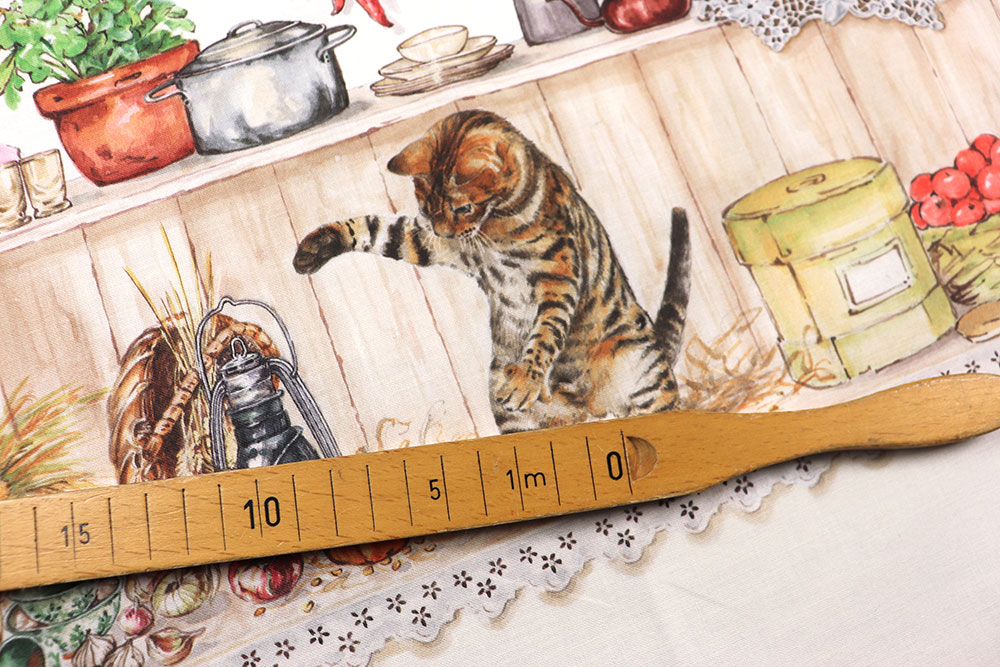 Katztastischer Stoff aus reiner Baumwolle - das detailreiche Motiv wird Sie garantiert umhauen! Co69 Katzen Tiere Baumwoll-Dekostoff Digital - Katzenleben
