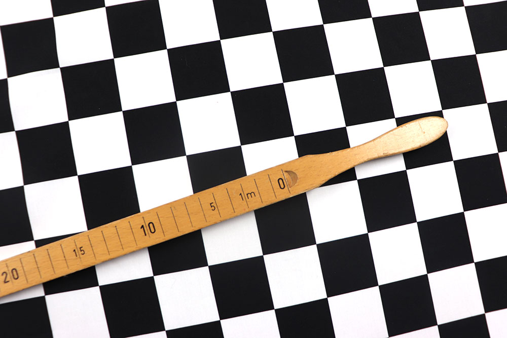 Qualitativ hochwertiger Popeline mit klassischem Schwarz-Weiß-Karo Co6938 Baumwollstoff Schachbrett 1 Baumwolle Karos Popeline-Baumwollstoff - Schachbrett