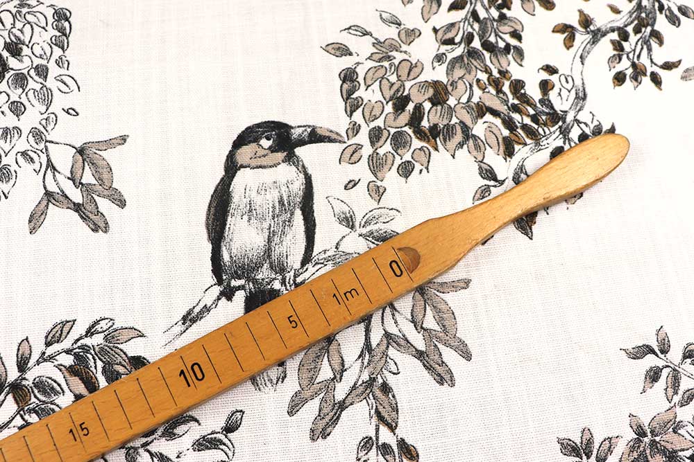 Hochwertiger Panama mit stilvollem Tropenvogel-Motiv - eine Expedition in neue Gefilde! Co7015 Baumwoll Dekostoff Tropische Voegel S4 Baumwolle Tiere Baumwoll-Dekostoff - Tropic Birds
