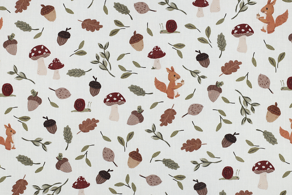 Detailreicher Herbst-Digitaldruck auf feiner Baumwollpopeline – für Kleidung, Taschen und saisonale Deko. Co7034 Baumwolle Herbst S4y Baumwolle Kinder Baumwollstoff - Herbstzeit