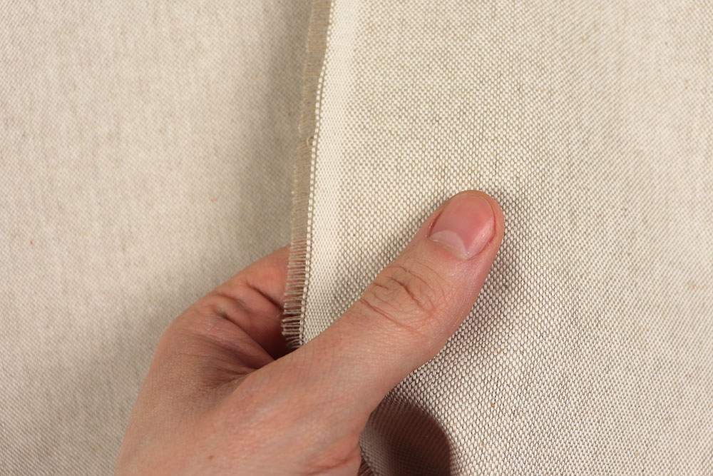 Pflegeleichtes Leinen-Imitat in Leinwandbindung mit natürlichem Warengriff Ds1115 Dekostoff Leinenoptik S4 Dekostoffe Uni Dekostoff Leinen - Natur