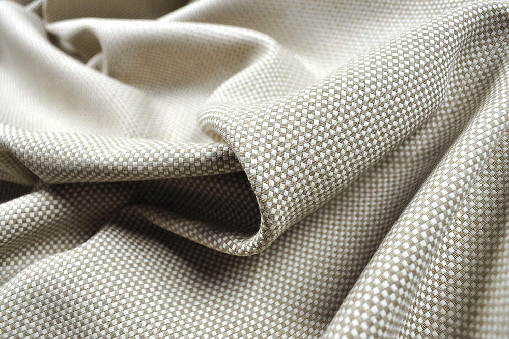 Vielseitig verwendbarer Dekostoff mit ansprechender Webstruktur  Ds1817 Dekostoff Kaestchen Beige S4 % Sale - Dekostoffe Dekostoff Webstruktur - Caroline - Beige