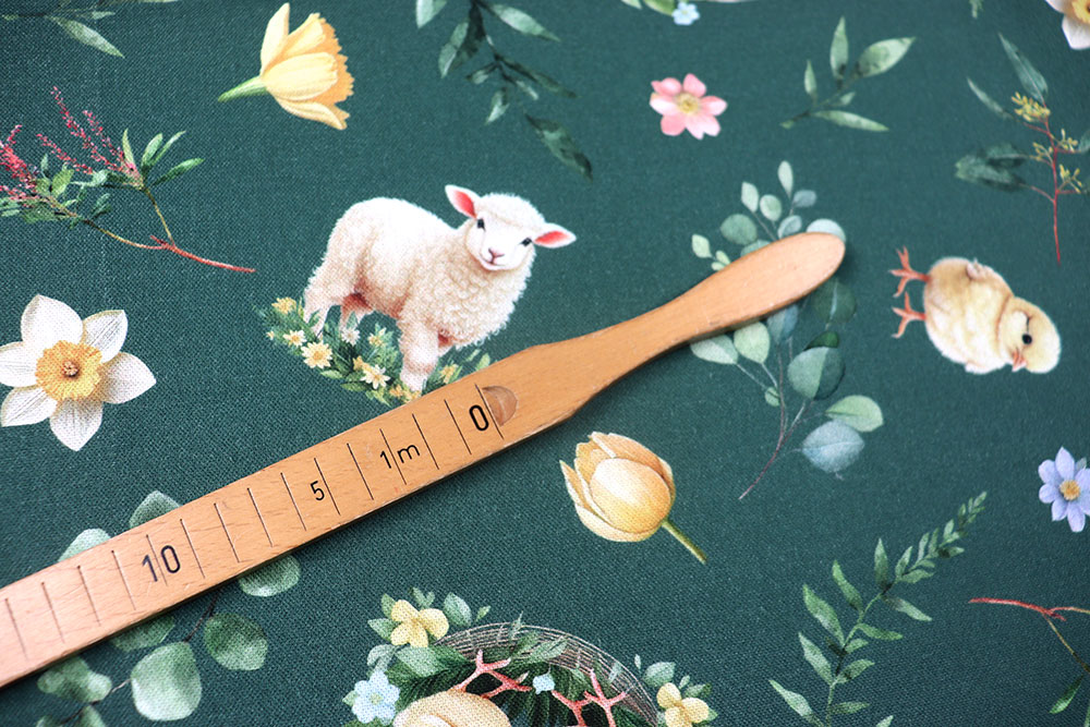 Baumwoll-Dekostoff mit super süßem Digitalprint für Oster-Ideen und Frühlingsgefühle! Ds2526 Dekostoff Ostern S4 Digital-Drucke Dekostoff Premium - Frohe Ostern