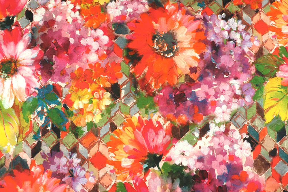 Florale Farbenpracht auf überbreiter Ware - ideal für opulent wirkende DIY-Kreationen Ds3374 Dekostoff Blumen S4 Dekostoffe Blumen Dekostoff - Flower Art - 280 cm