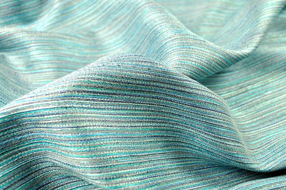 Feiner Jacquard mit farbintensivem Muster, beidseitig verwendbar Ds5742 Dekostoff Wende Jaqcuard Streifen Taschenstoffe Dekostoff Jacquard - zweiseitig - Streifenmeer - Türkistöne