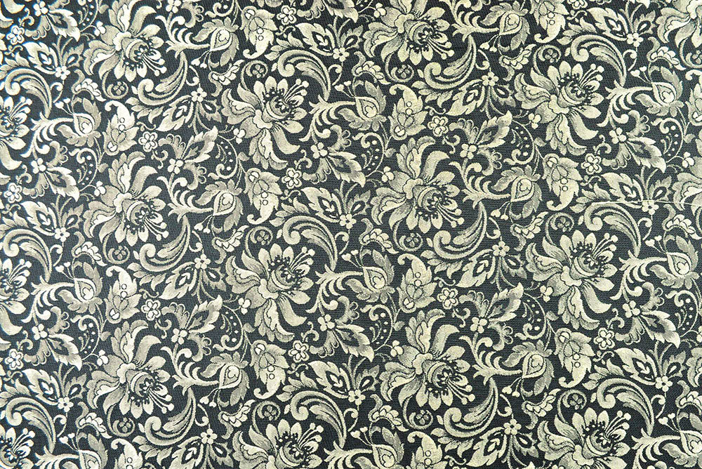 Jacquard in 1A-Premium-Qualität mit wunderschönem Design im floralen Stil Ds5934 Dekostoff Jacquard Blueten Creme Auslaufende Dekostoffe % Floralia - Blüten-Jacquard zweiseitig - Schwarz/Creme