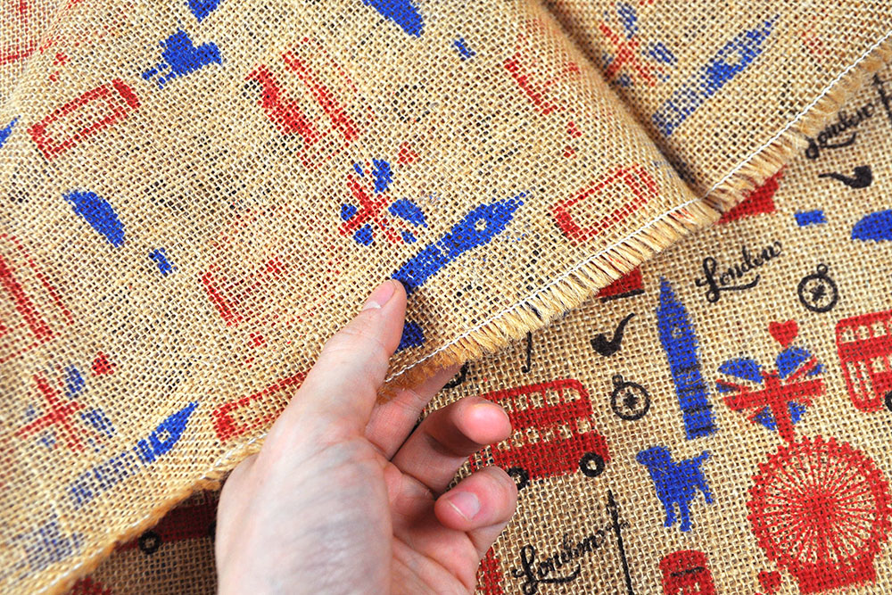 Alle UK-Fans aufgepasst! Sichern Sie sich diese herrlich rustikale Jute mit diversen Motiven, die für Fernweh nach London sorgen! Ds5993 Jute London S4 Jute Jute bedruckt - London