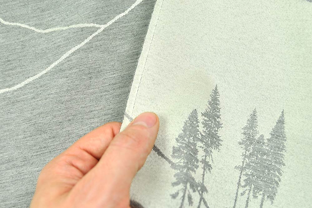 Leichter, durchgewebter Dekostoff für Gardinen, Kissen und mehr im gemütlichen Alpenstil! Ds6044 Jacquard Gaemse Steinbock S4 Übergardinen Dekostoff Jacquard - zweiseitig - Alpen-Gämse - Creme/Grau