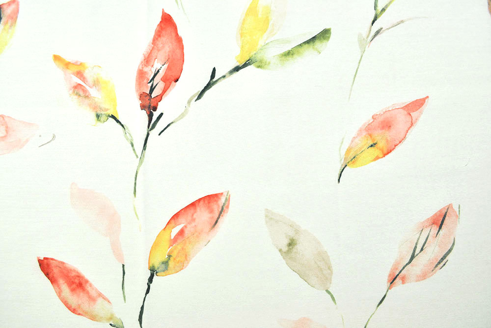 Wunderschöner, feiner Stoff, der ganzjährig Frühlingsgefühle vermittelt - in Deutschland produziert! Ds6056 Dekostoff Blaetter S4 Übergardinen Deko- und Gardinenstoff - Watercolour Leaves