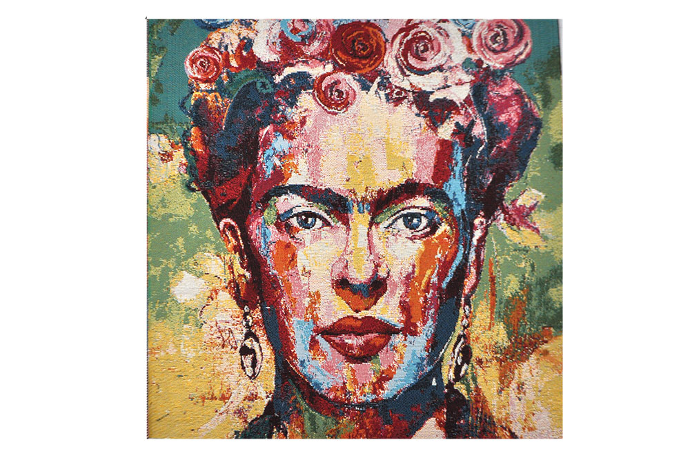 Eleganter, schwerer Gobelin mit tollem Motiv - beeindruckende Ware für beeindruckende Inneneinrichtung! Ds6083 Deko Panel Frida Zimmer  Kissen % Sale - Dekostoffe Gobelin-Panel - Frieda - 47 x 47 cm