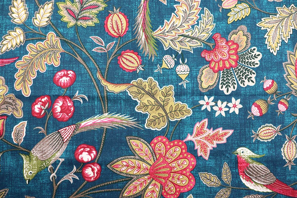 Bunter Dekostoff mit kontrastreichem Motiv - ein aufregender Ausflug in tropische Welten! Ds6204 Dekostoff Tropisch S4 Dekostoffe Pflanzen Dekostoff Baumwolle - Exotic Dreams