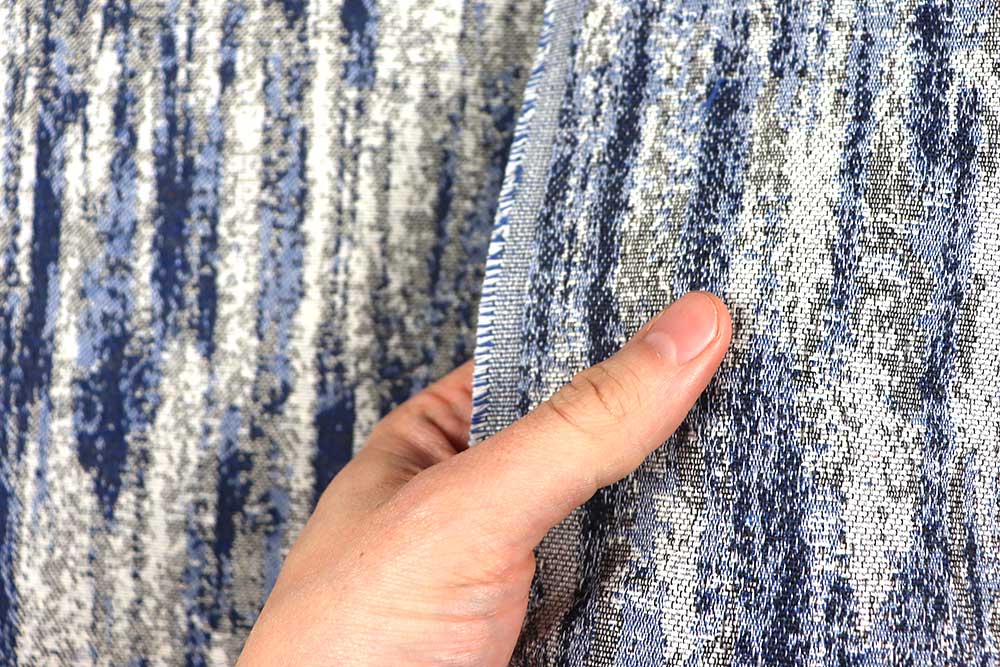 Aufwändig gewebter Gobelin mit lässig modernem Design Ds6304 Gobelin Stoff Streifen Vintage Blau S4 Dekostoffe Gemustert Gobelin Basic - Stripey - Jeansblau