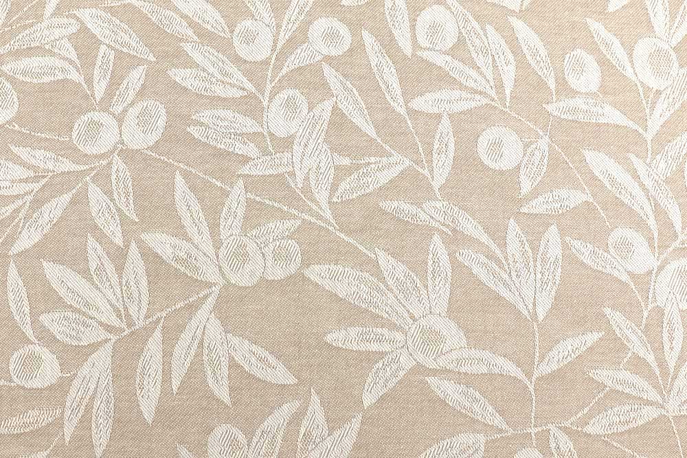 Beidseitig, sanforisiert, acrylbeschichtet, fleckabweisend - Baumwoll-Jacquard mit Olivenmotiv – Premium-Eleganz für stilvolle Wohnideen! Ds6332 Jacquard Dekostoff Oliven S4 Outdoor Bezugsstoffe Outdoor-Jacquard - Olive Nature
