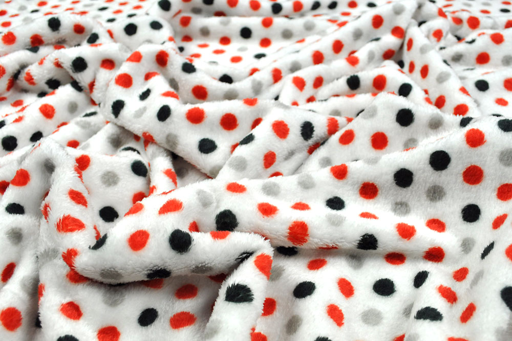 Super flauschiger Fleecestoff, der beidseitig eingesetzt werden kann - Sie können jeden Tag neu entscheiden, welche Ihre Lieblingsseite ist! Fl5161 Wellness Fleece Punkte S4 Fleece Wellness-Fleece - Doubleface - Punkte/Pinguine