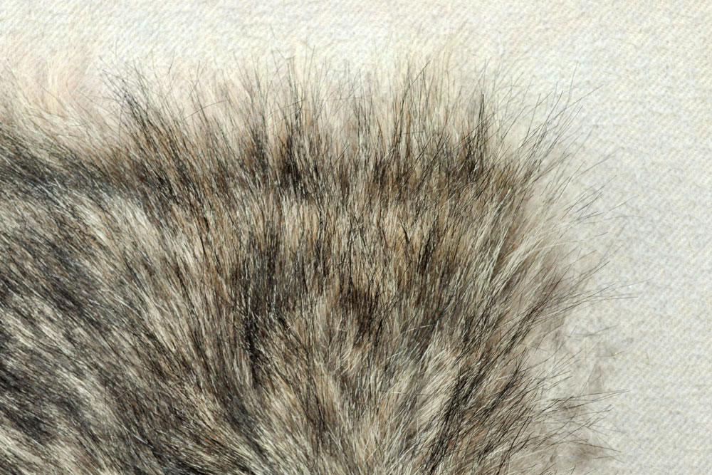 Warmes, luxuriöses Langfell-Imitat in Wolfs-Optik Fp1012 Fell Yw 1 Pelzimitat Pelz-Imitat - Tundra-Wolf