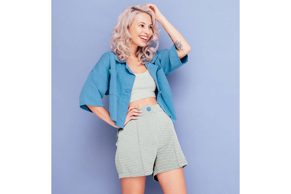 Gemütlicher French Terry mit Streifen – weich, lässig und wie gemacht für Ihre neuen Lieblingsstücke. Bk7886 Frenchterry Sweatshirt Stoffe French Terry - Garngefärbte Streifen - Aqua