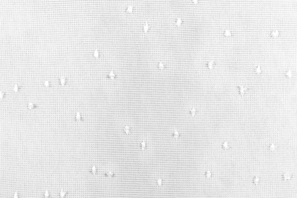 180 cm breiter Netz-Gardinenstoff mit eingearbeiteten Stoffkügelchen - Made in Germany! Gs5141 Gardinenstoff Transparent Moskitonetz Hand Gardinen transparent Gardinenstoff transparent - Schnee - Bleiband