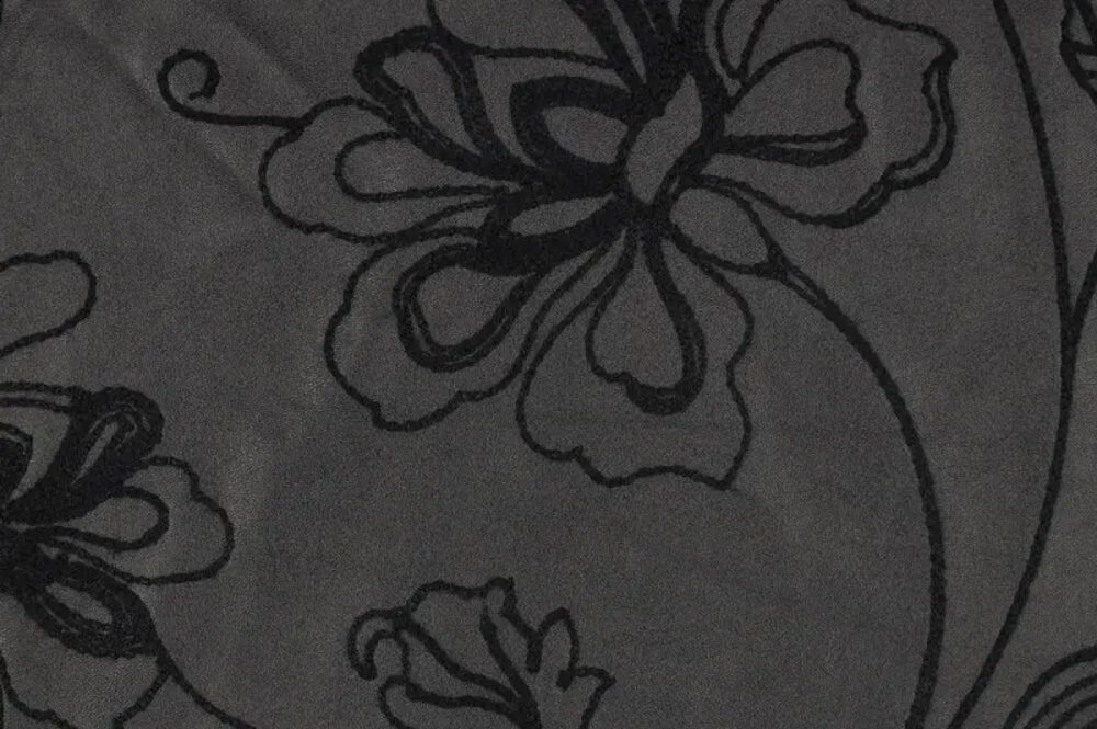 Elegantes Kunstleder mit floraler Stickerei – perfekt für Kleidung, Deko, Taschen & Möbelbezüge.
 Kl1191 Kunstleder Pfingstrosen S4y Standard - Kunstleder Kunstleder - Pfingstrosen-Stickerei